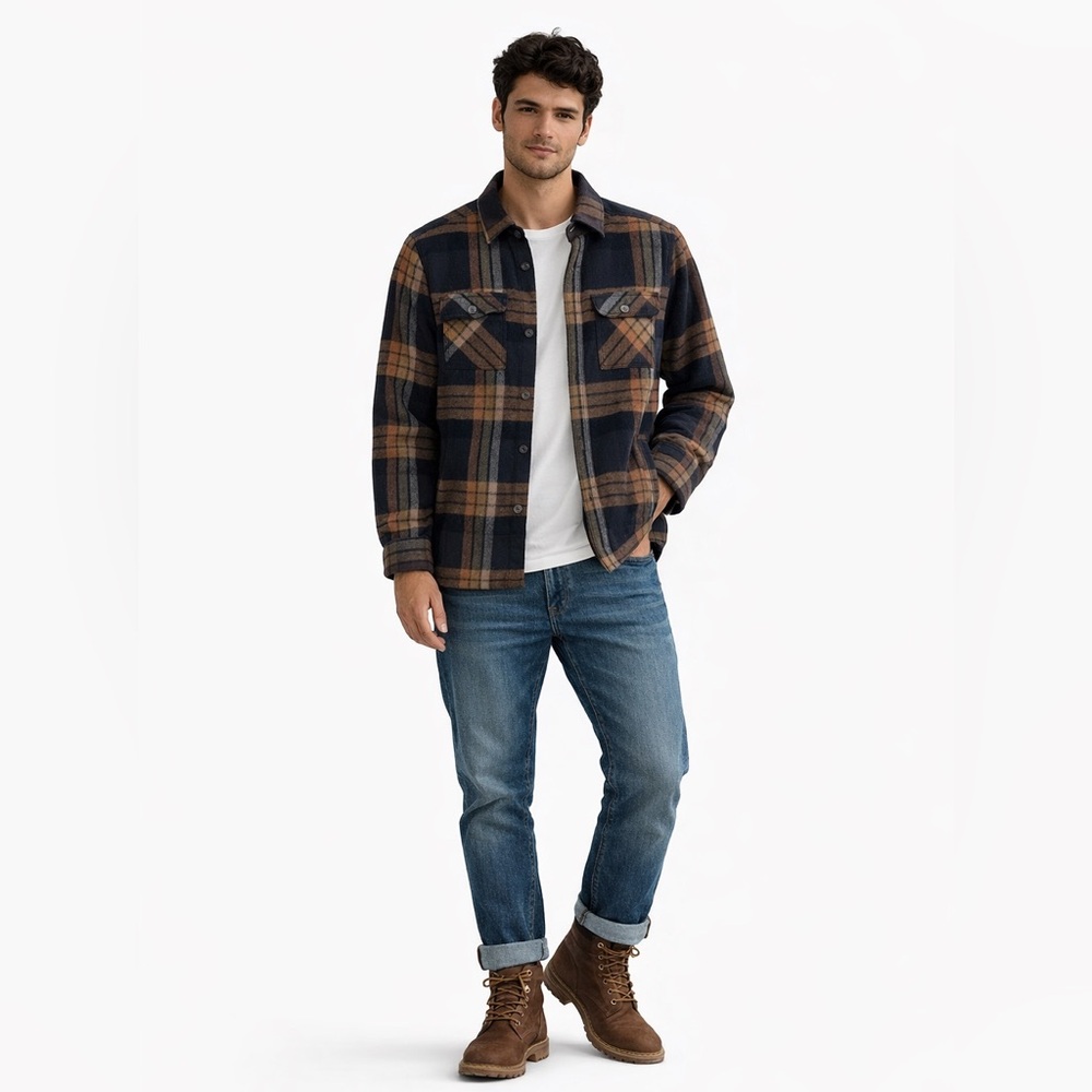 NEW Kolby Plaid Men’s Overshirt Jacket Sz -M